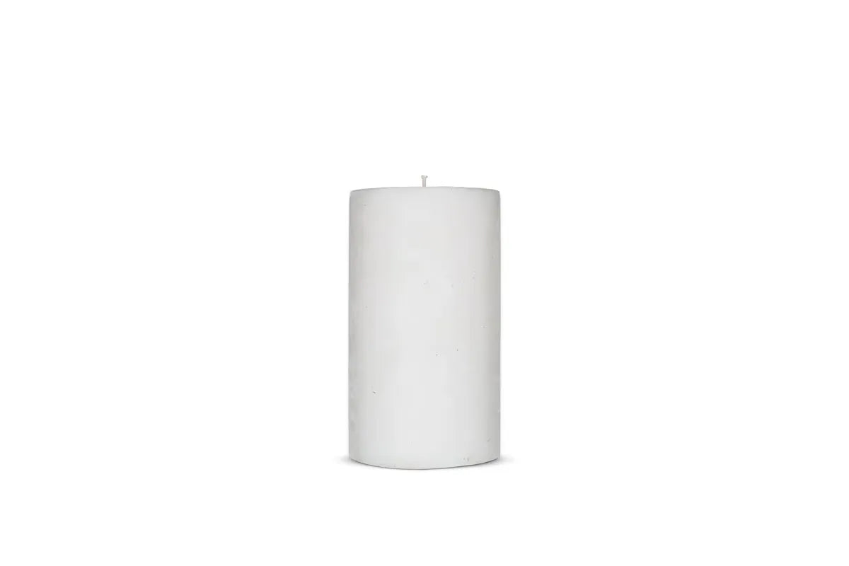 Nkuku - Rustic Soy Blend Pillar Candle - White - Small