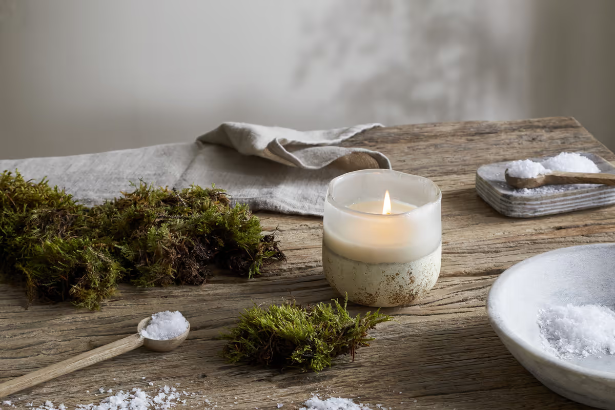 Nkuku - Sea Salt & Moss 1 Wick Scented Candle