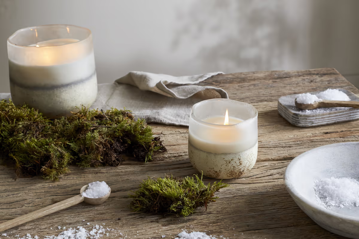 Nkuku - Sea Salt & Moss 3 Wick Scented Candle
