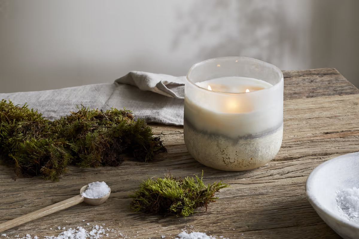 Nkuku - Sea Salt & Moss 3 Wick Scented Candle