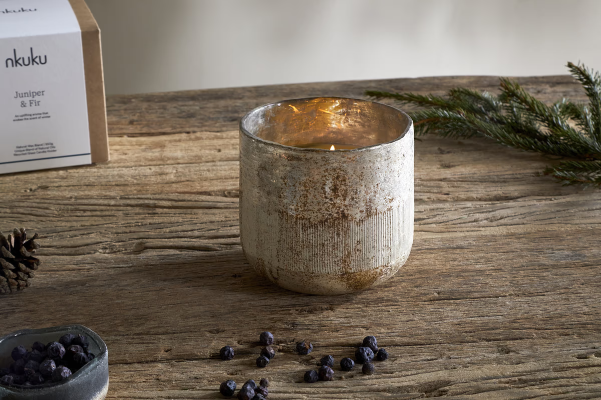 Nkuku - Juniper & Fir 3 Wick Scented Candle