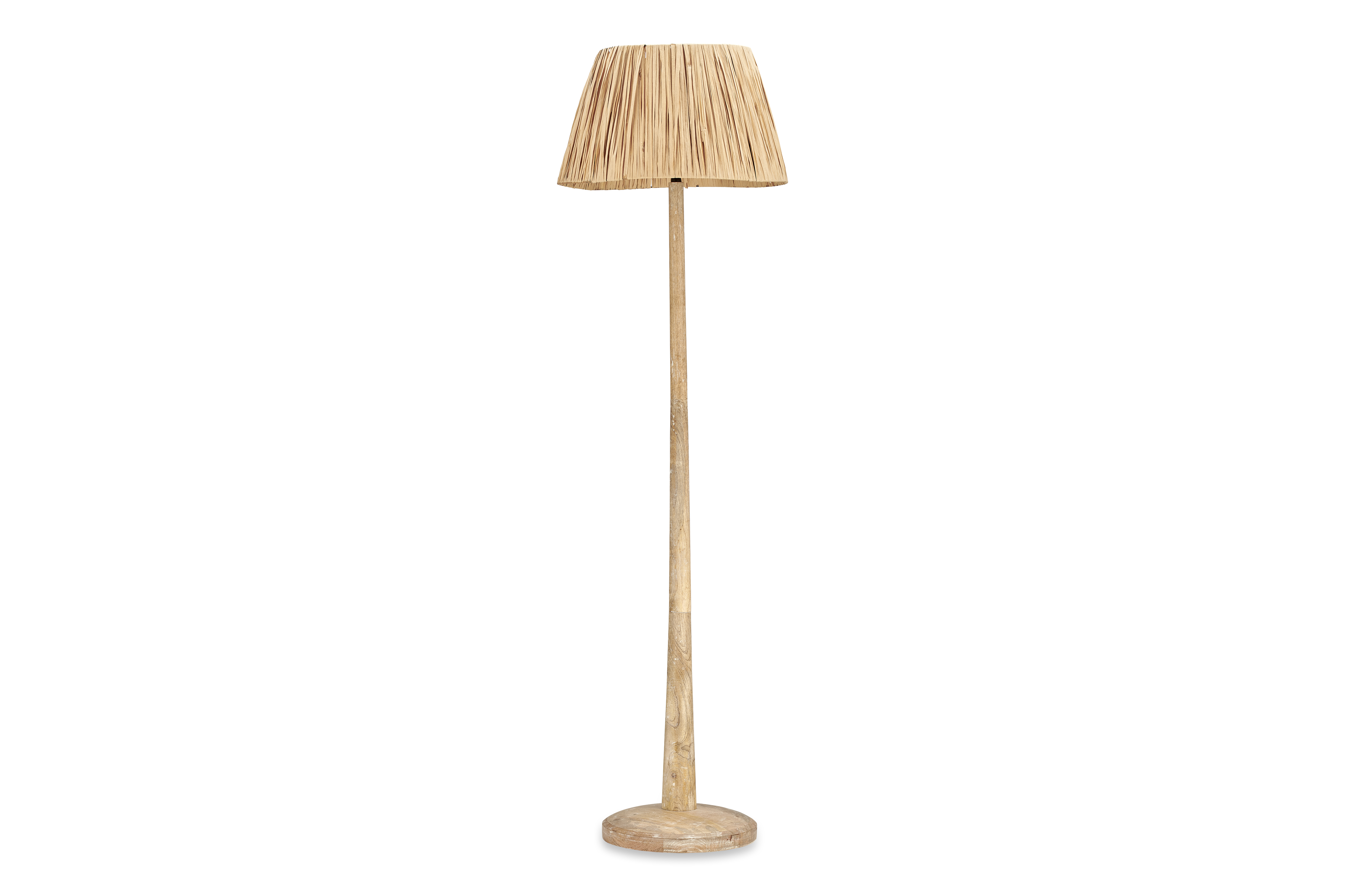 Nkuku Sahar Mango Wood Natural Floor Lamp