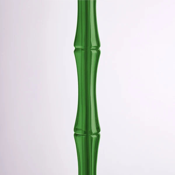 Pooky - Bamboo Floor Lamp Base - Green Polished Resin - Without Lampshade
