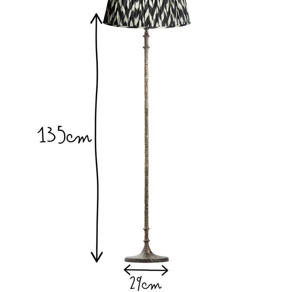 Pooky - Frinky Floor Lamp Base - Hammered Bronze Finish - Without Lampshade