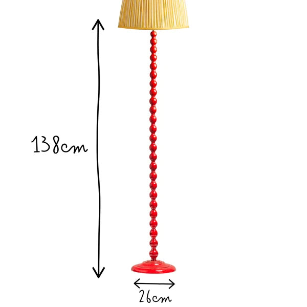 Pooky - Lillee Rechargeable Standing Lamp Base - Red - Without Lampshade