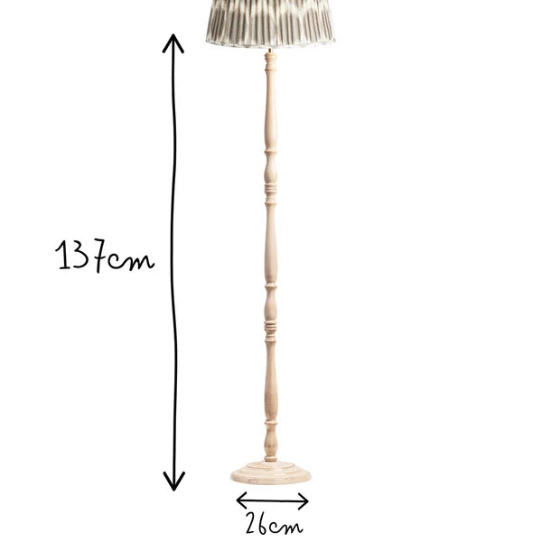 Dimensions of Pooky - Otto Rechargeable Standing Lamp Base - Cream - Without Lampshade