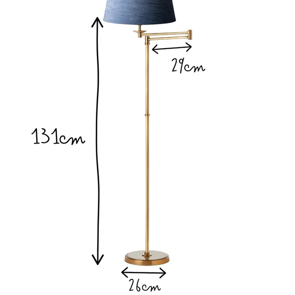 Pooky - Swing Articulated Standing Lamp Base - Brass - Without Lampshade