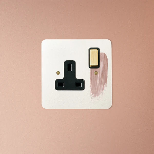 Pooky - Lucian Single Socket With Black Inserts - Paintable Finish