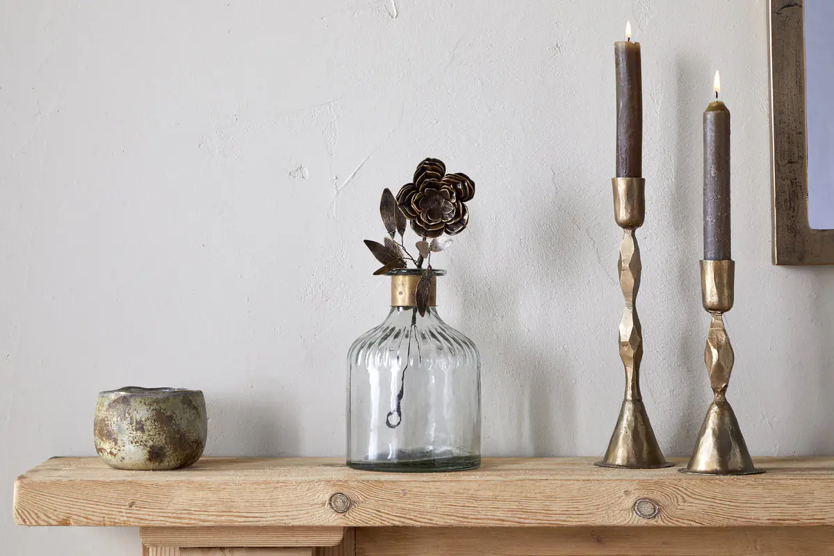 Nkuku - Svara Stem Rose - Antique Brass