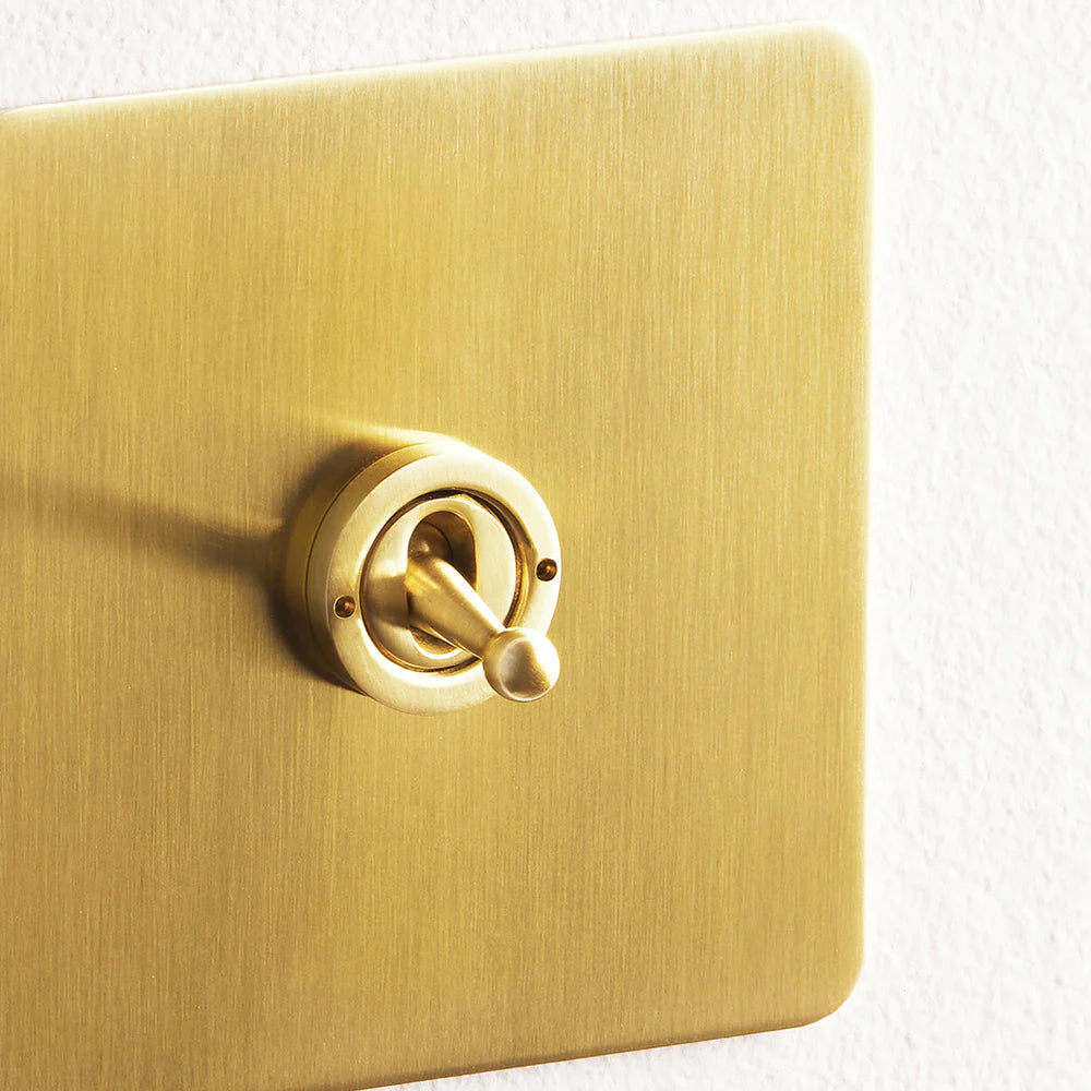 Pooky Lucian One Gang Intermediate Toggle Switch in Top Brass