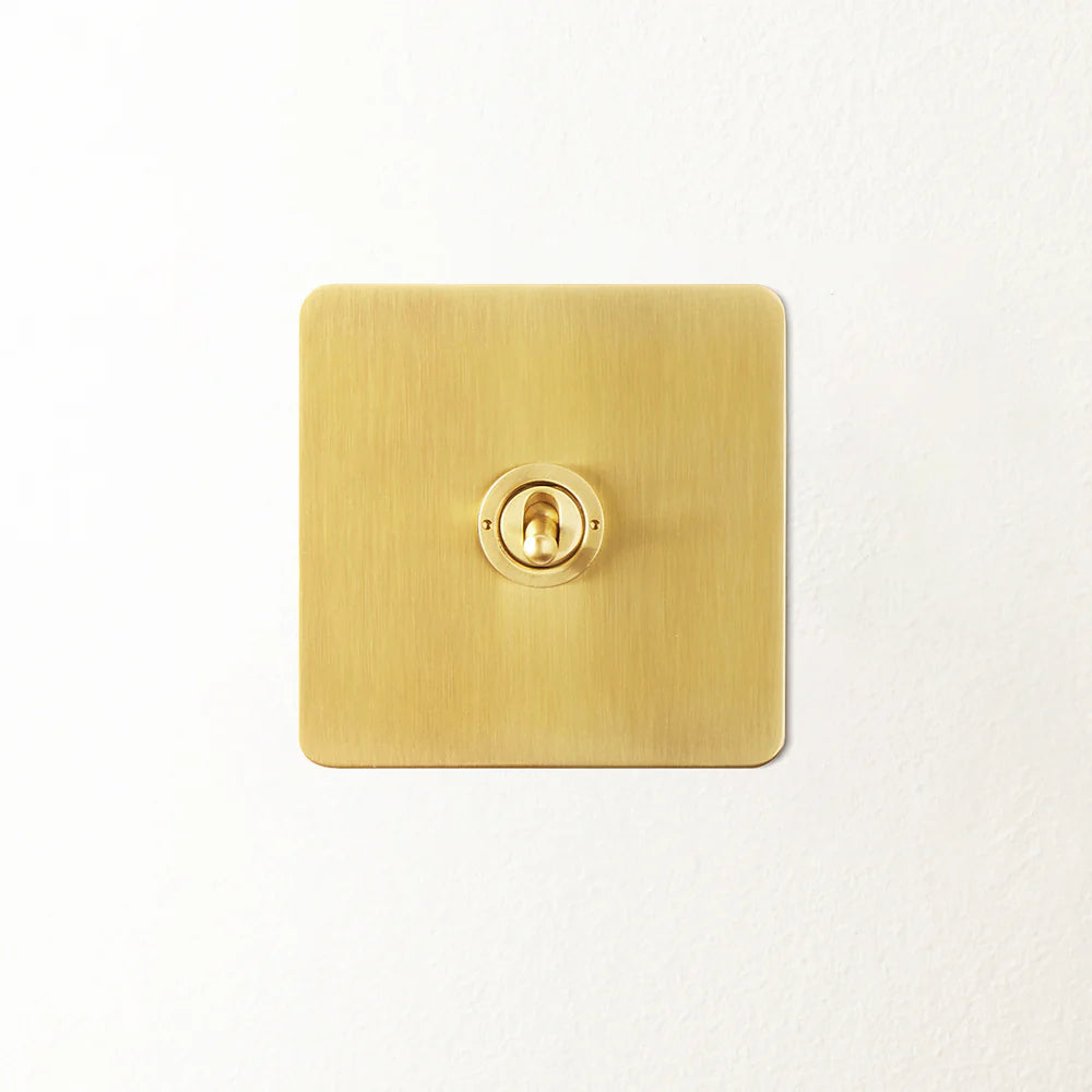 Pooky Lucian One Gang Intermediate Toggle Switch in Top Brass