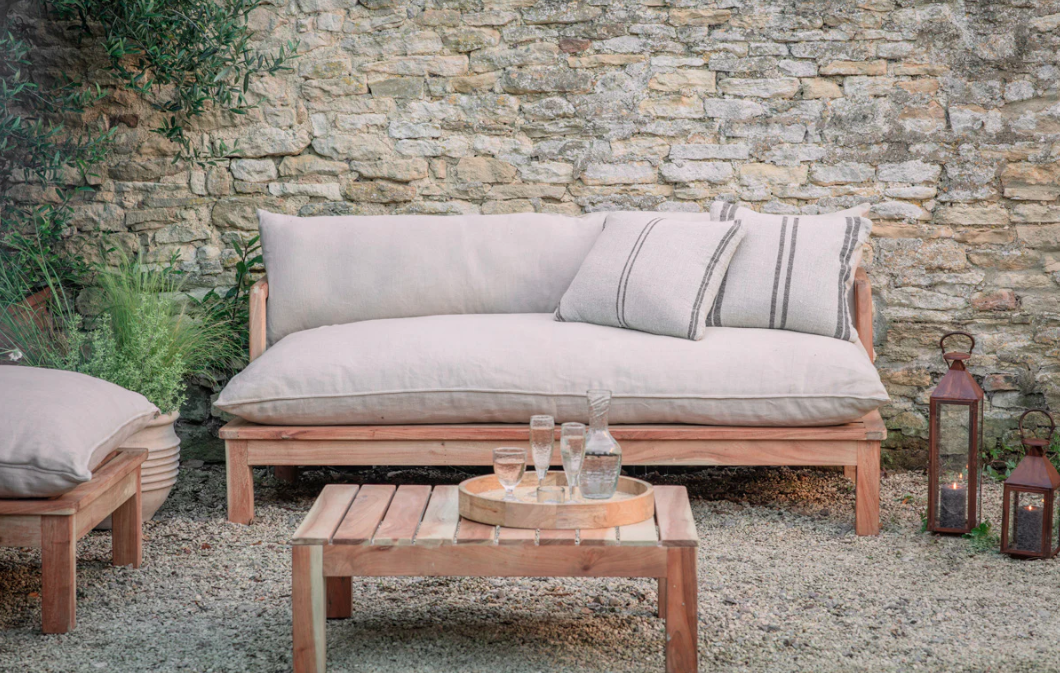 Nkuku Sadhi Mango Wood Outdoor Sofa