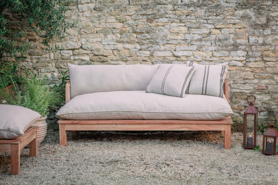 Nkuku Sadhi Mango Wood Outdoor Sofa