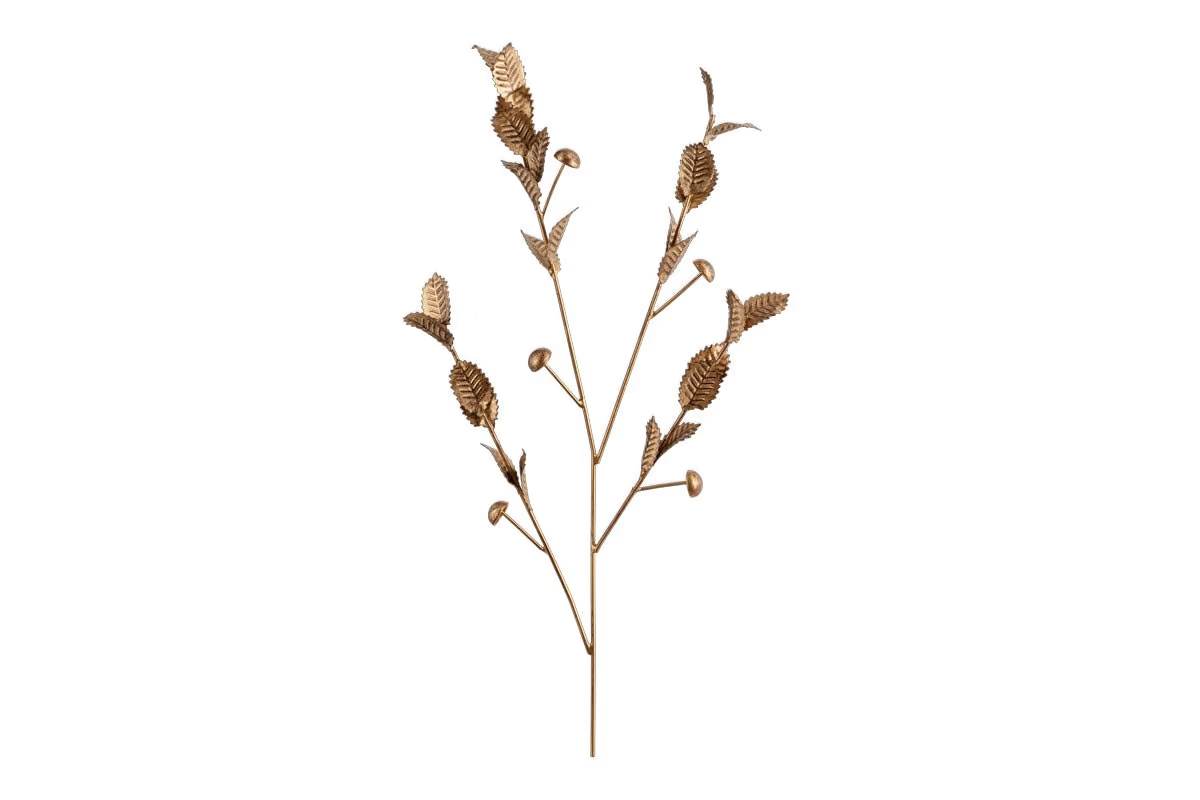 Nkuku - San Stem Foliage - Antique Brass