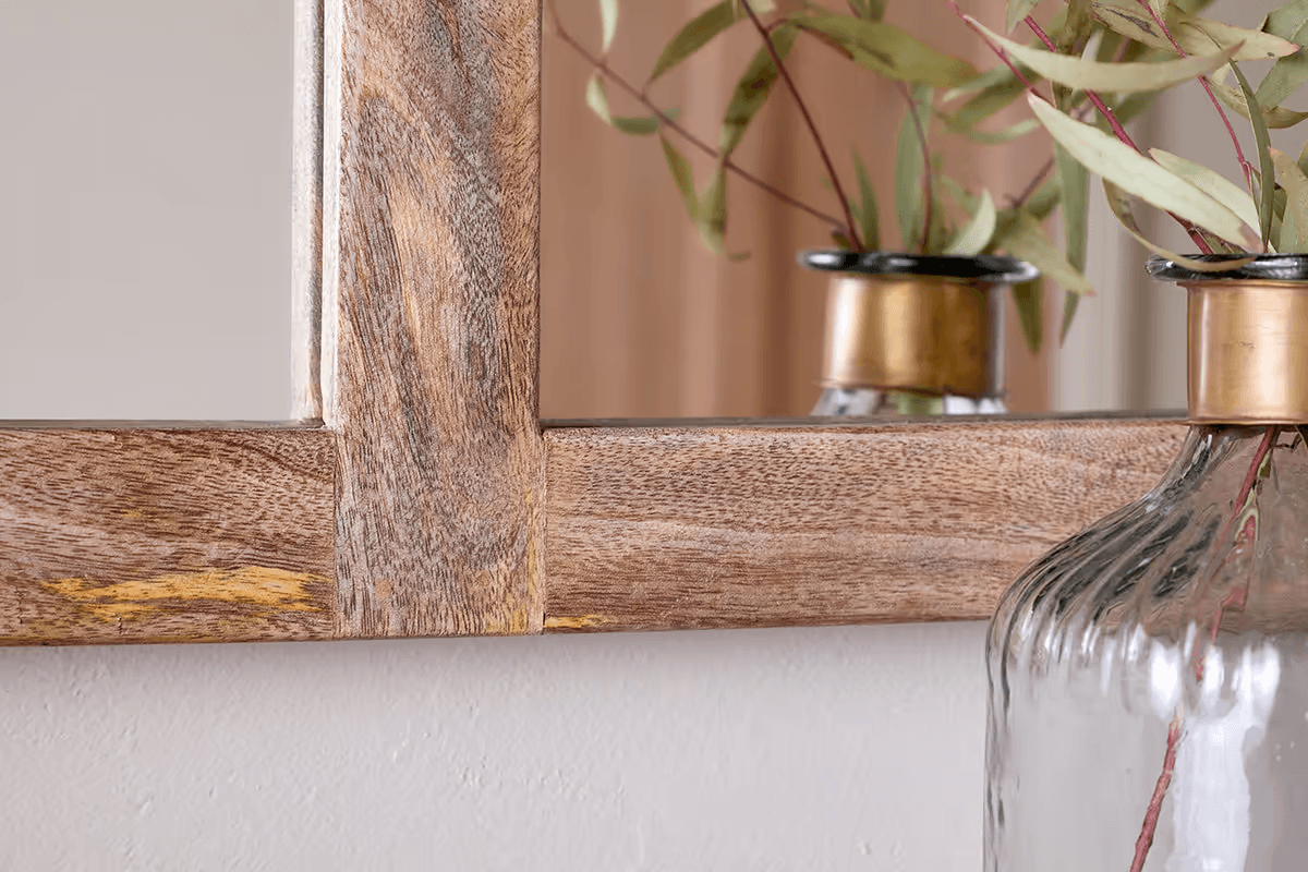 Nkuku - Sande Arched Mango Wood Mirror - Natural