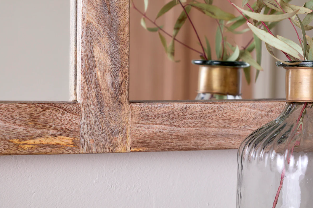 Nkuku Sande Arched Mango Wood Mirror - Natural