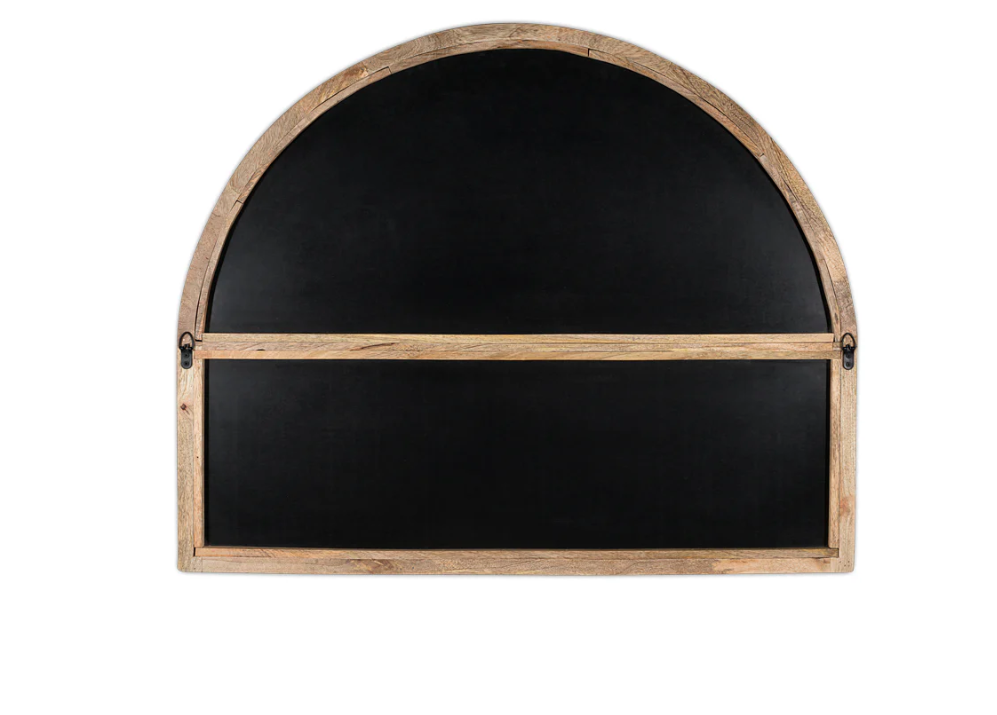 Nkuku Sande Arched Mango Wood Mirror - Natural