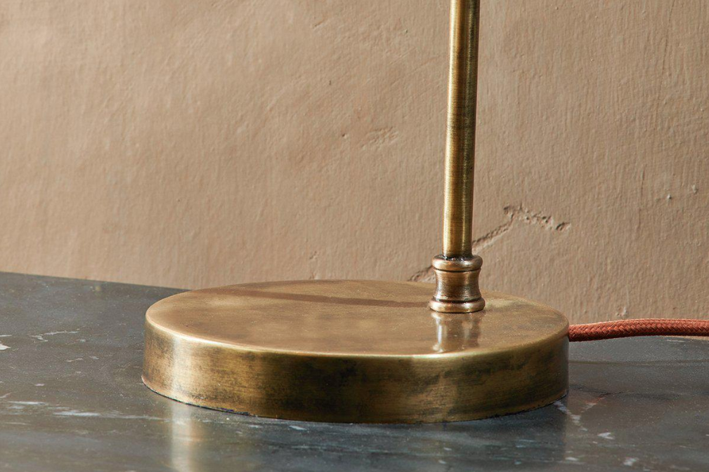 Nkuku Rarni Recycled Glass Table Lamp - Antique Brass