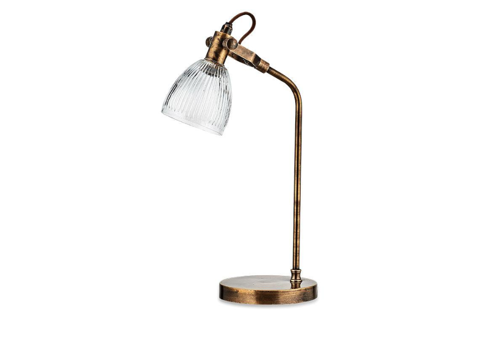 Nkuku Rarni Recycled Glass Table Lamp - Antique Brass