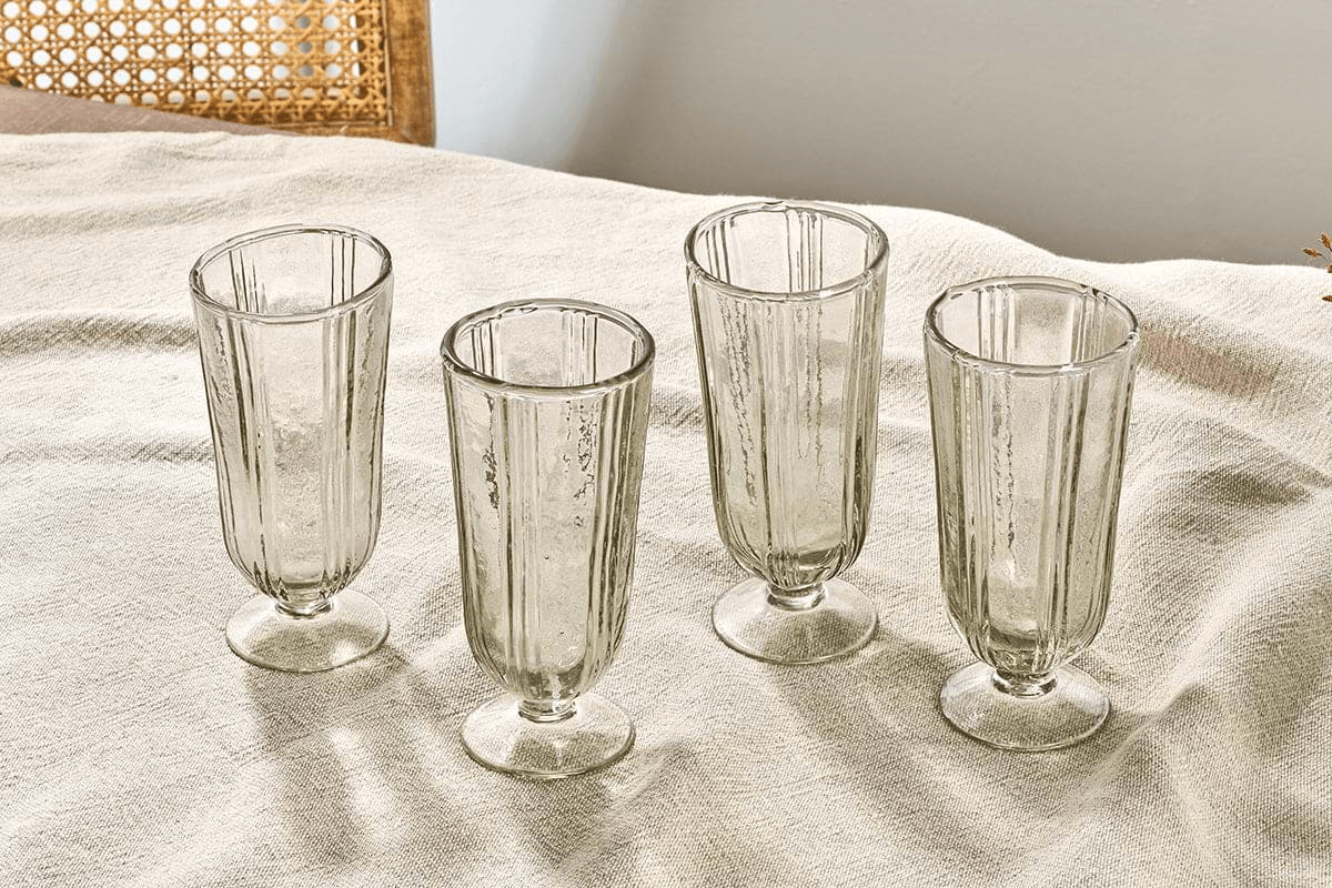 Nkuku - Sigiri Tall Wine Glass - Clear - (Set of 4)