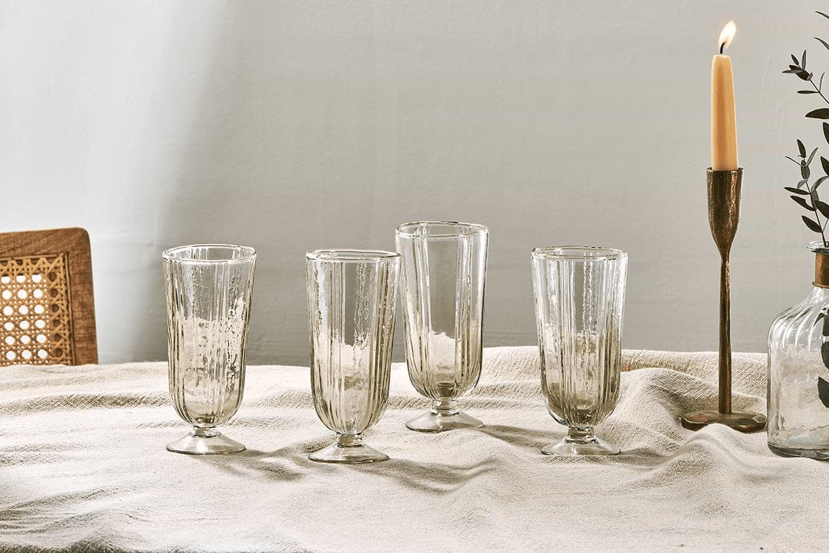 Nkuku - Sigiri Tall Wine Glass - Clear - (Set of 4)