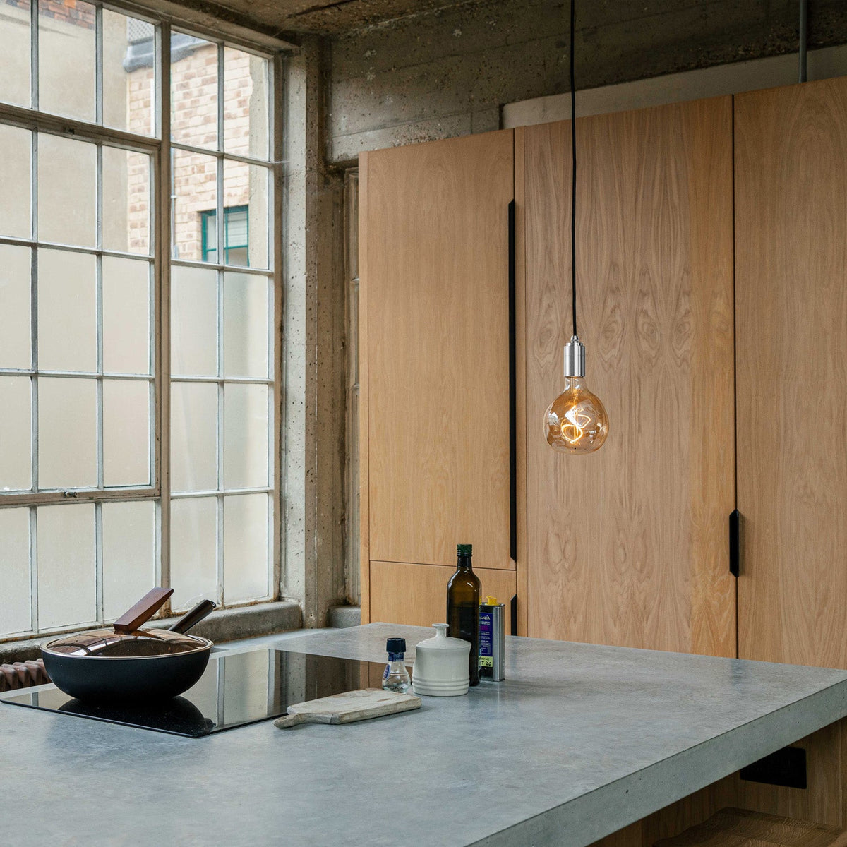Tala Voronoi I Plug-In Pendant in Stainless Steel