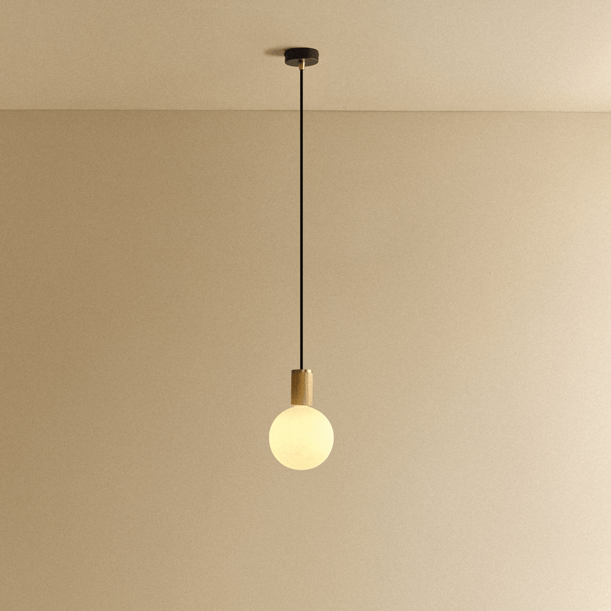 Tala Sphere IV Pendant Light in Oak