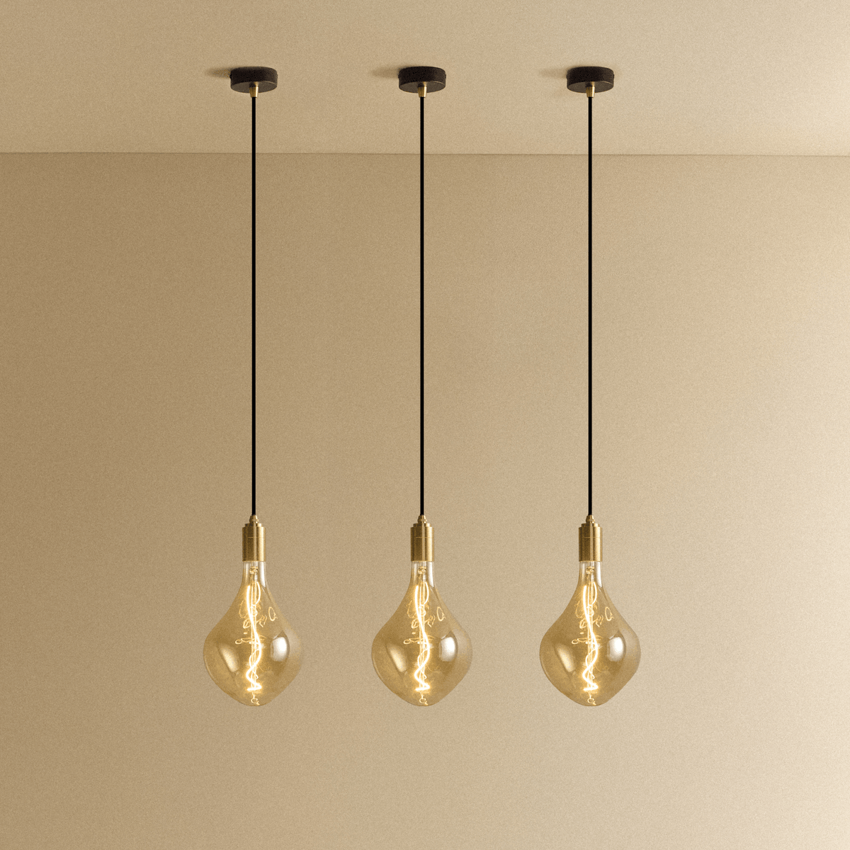 Tala Voronoi II Pendant Light in Brass - Set of 3
