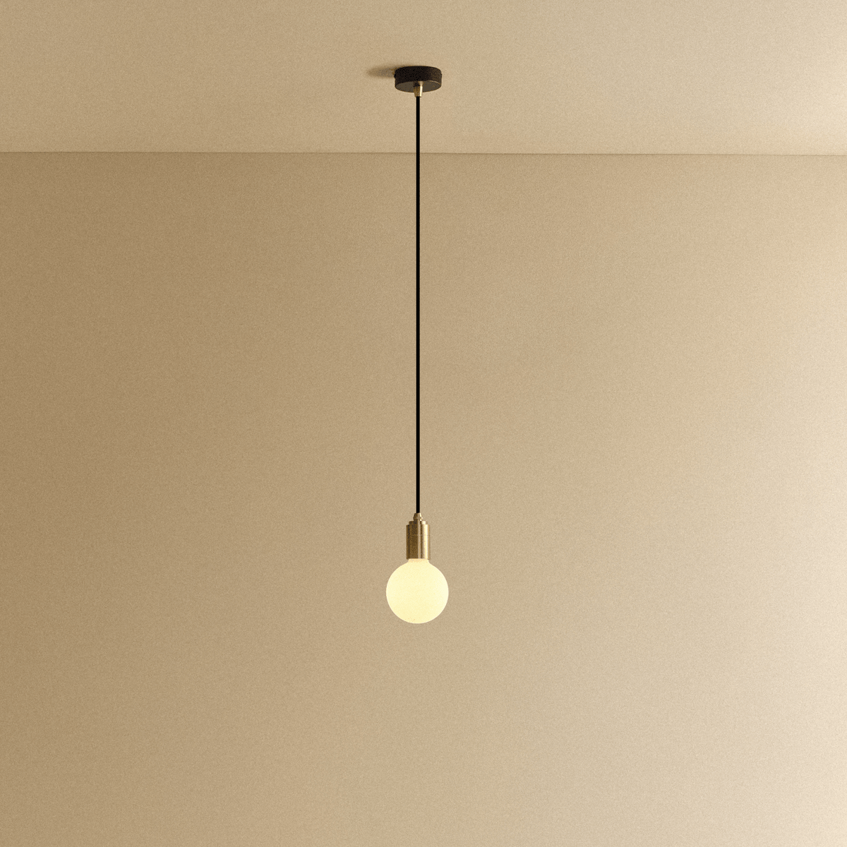 Tala Porcelain II Pendant Light in Brass