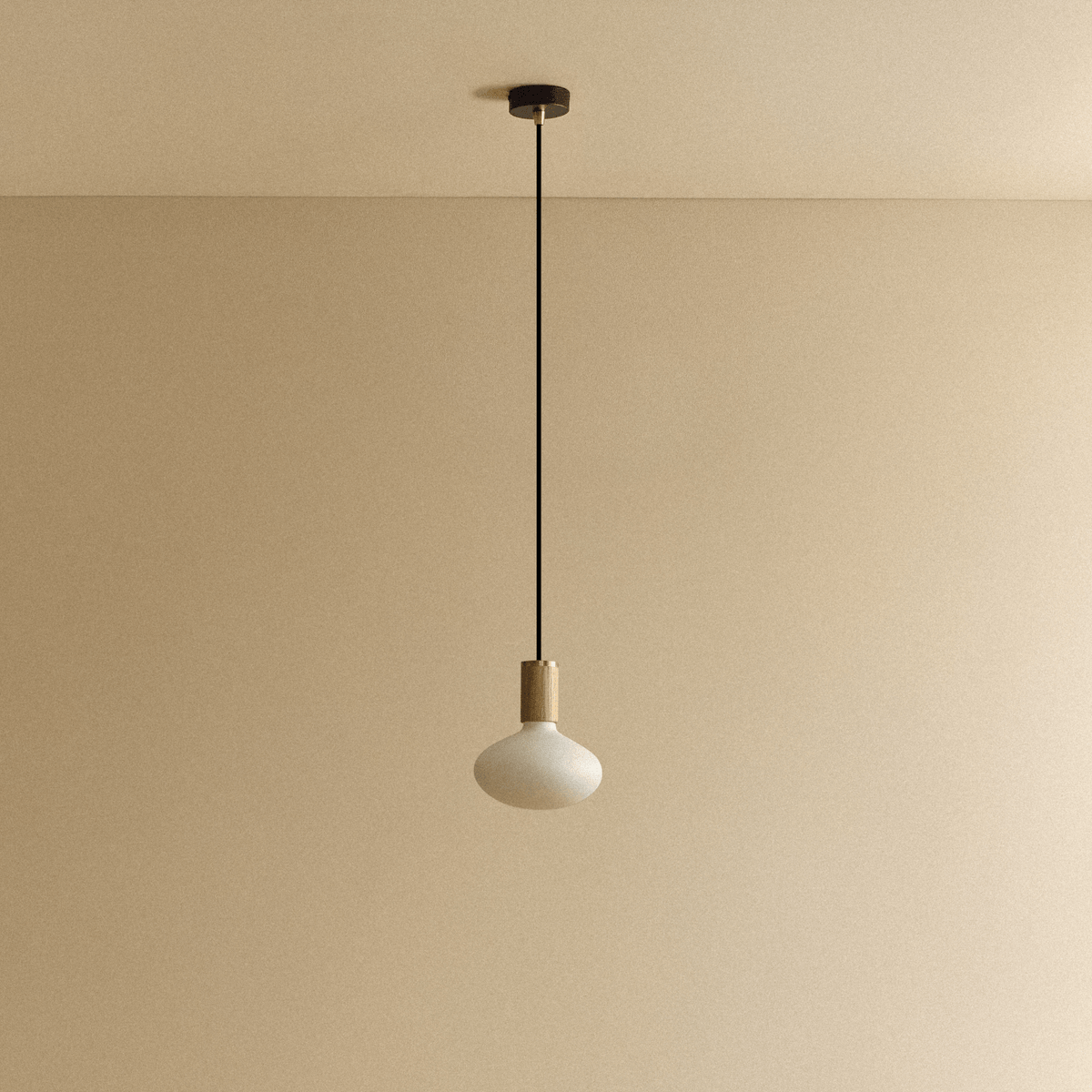 Tala Oval Dim-to-Warm Pendant Light in Oak