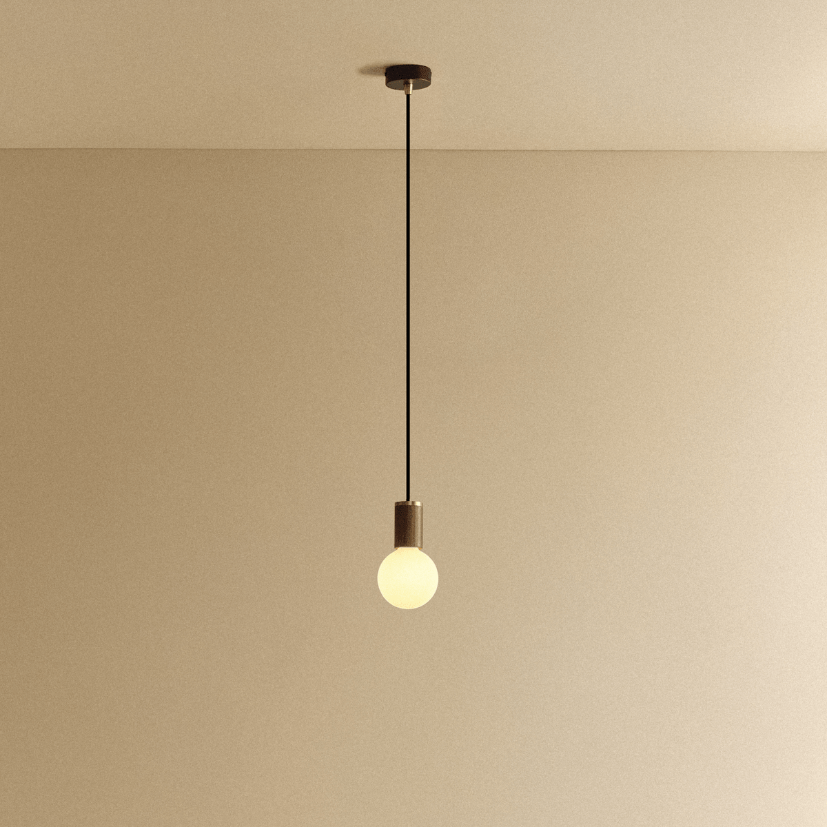 Tala Sphere III Pendant Light in Walnut