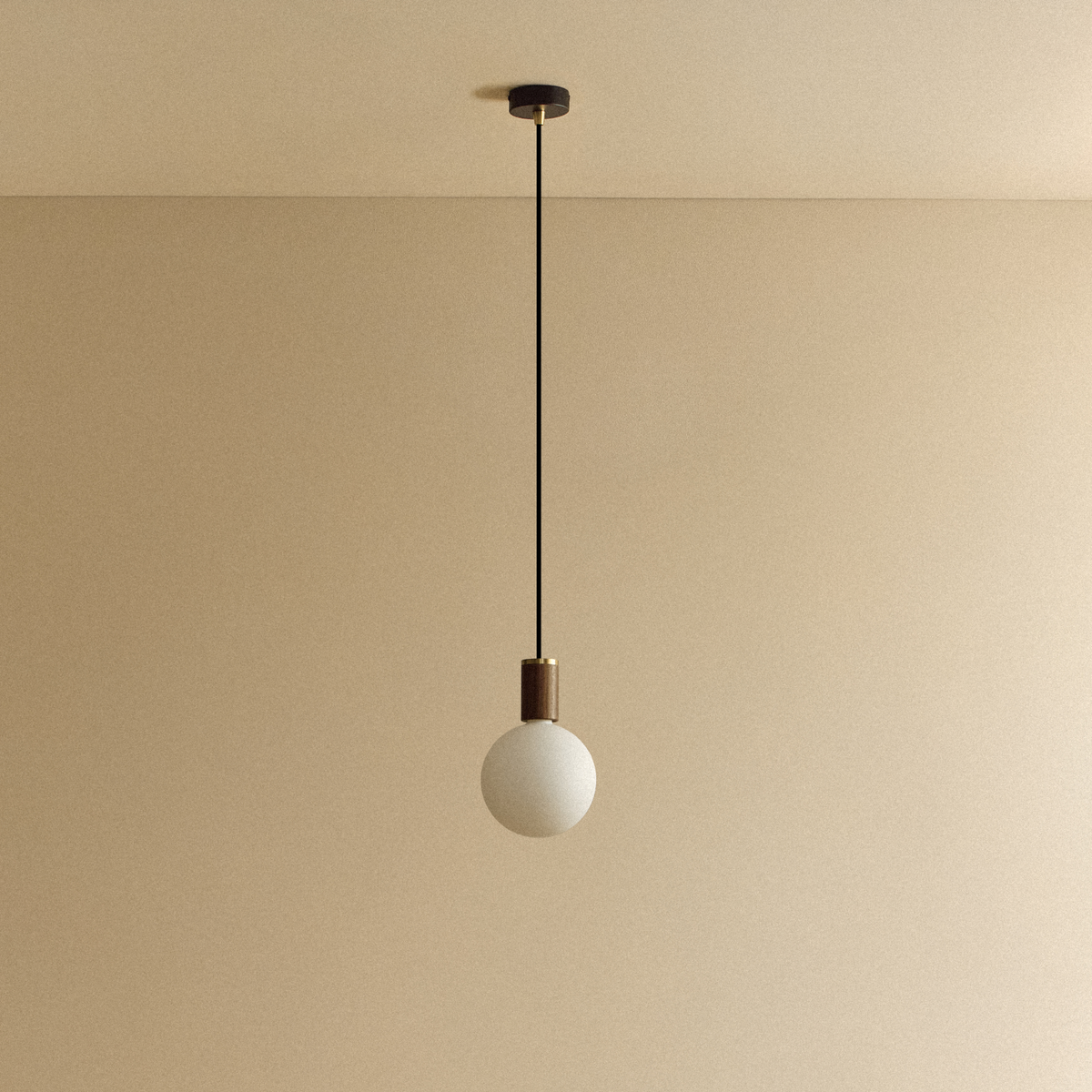Tala Sphere IV Pendant Light in Walnut