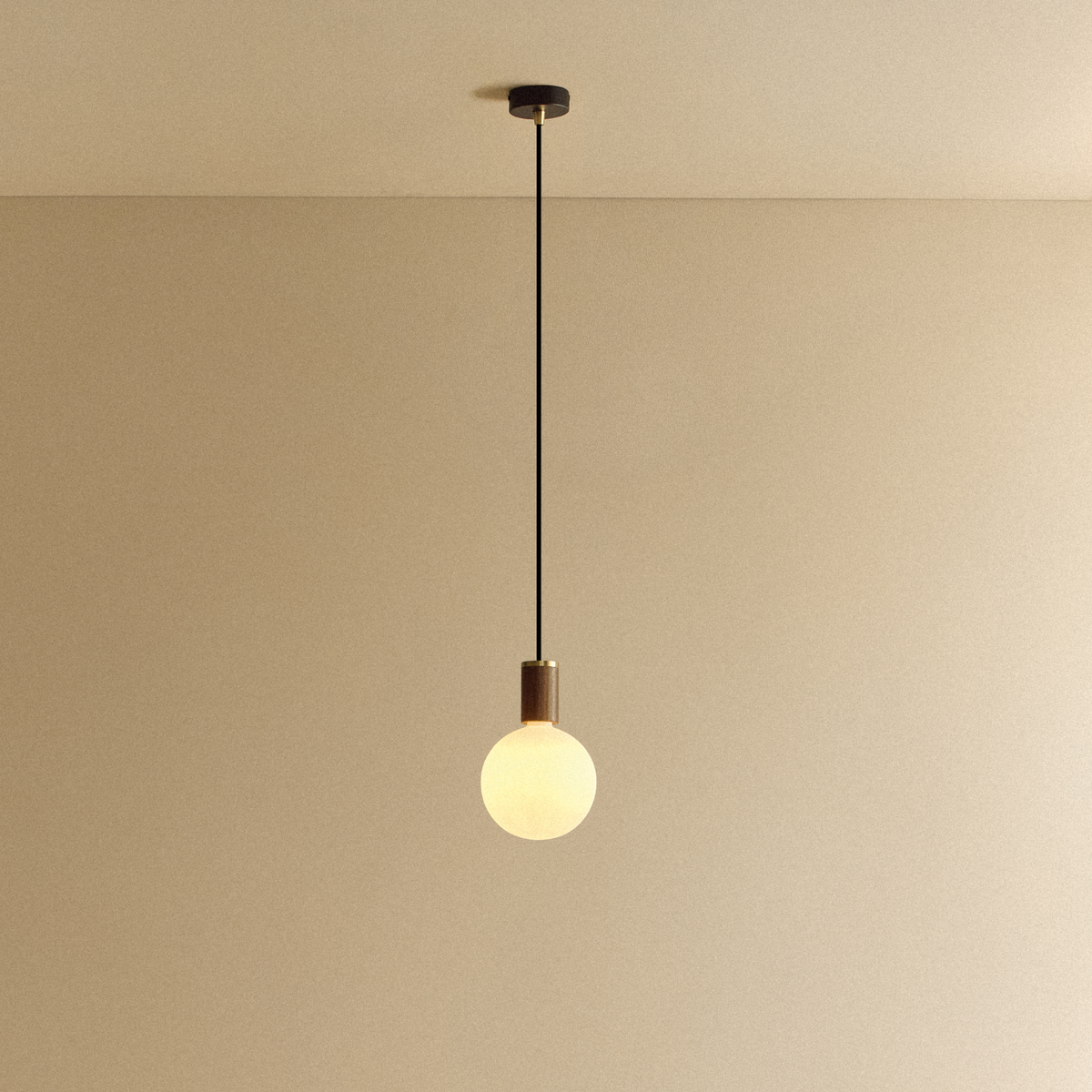 Tala Sphere IV Pendant Light in Walnut
