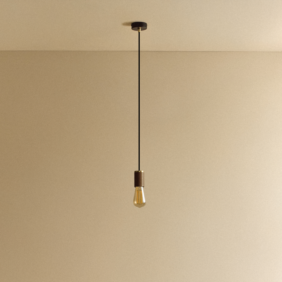 Tala Squirrel Cage Pendant Light in Walnut