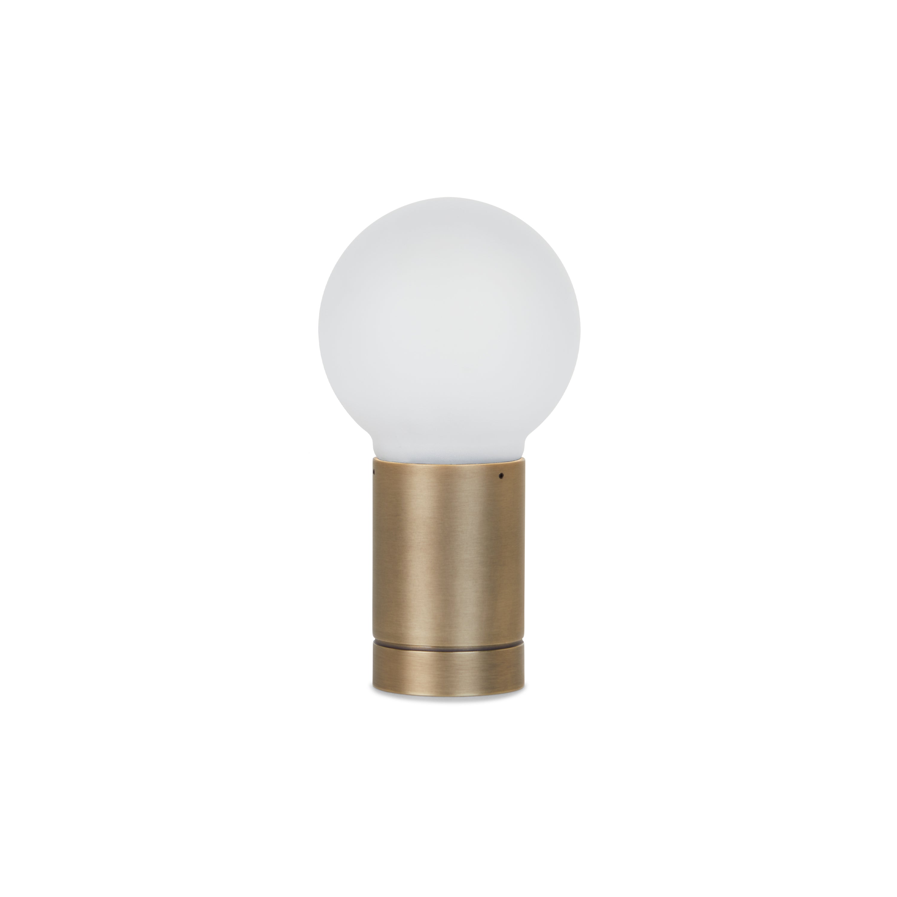 Contardi Lighting Solitario Mini Wall Lamp - Satin Golden Nickel - Sphere Ø120 mm - Acid-Etched Glass