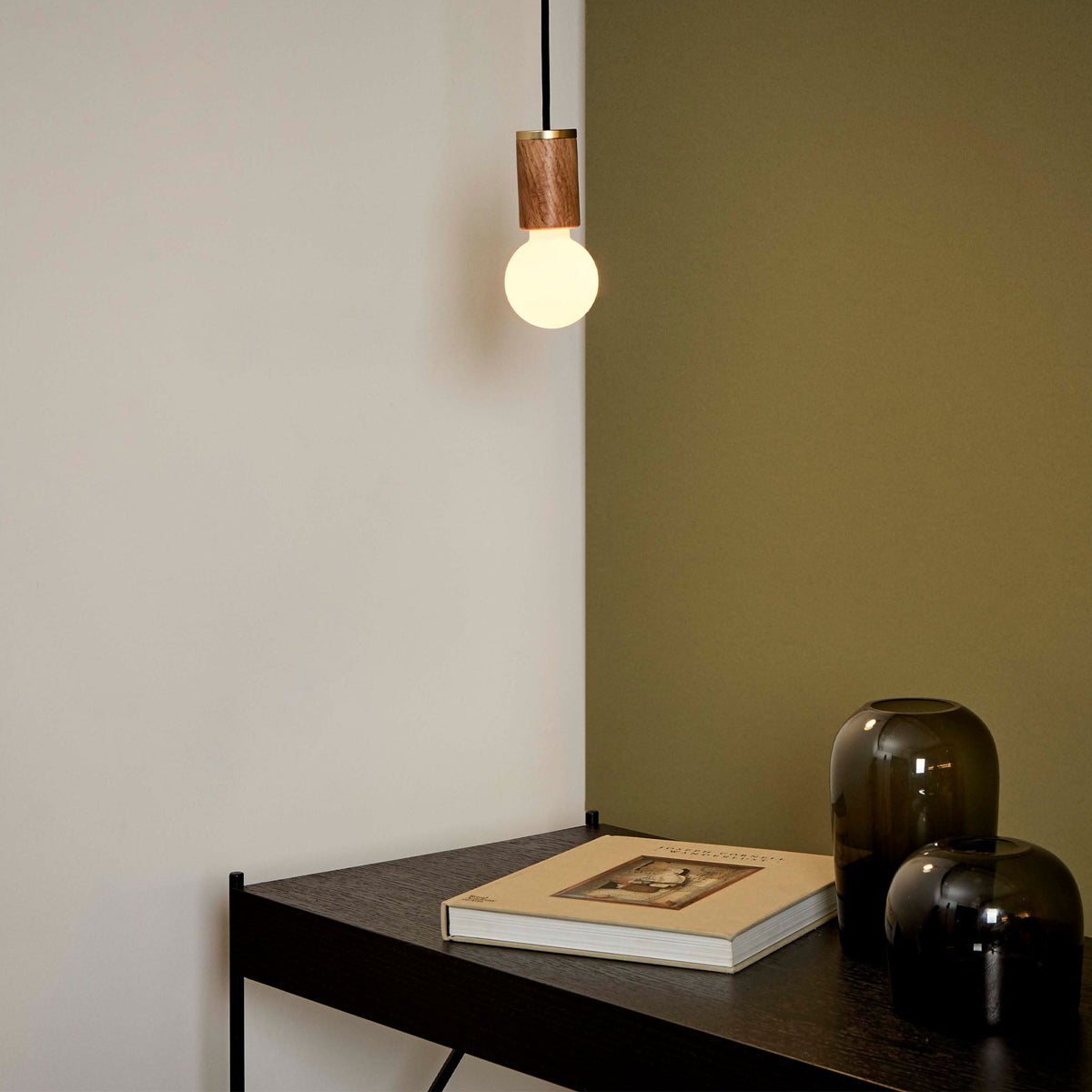 Tala Sphere II Pendant Light in Walnut