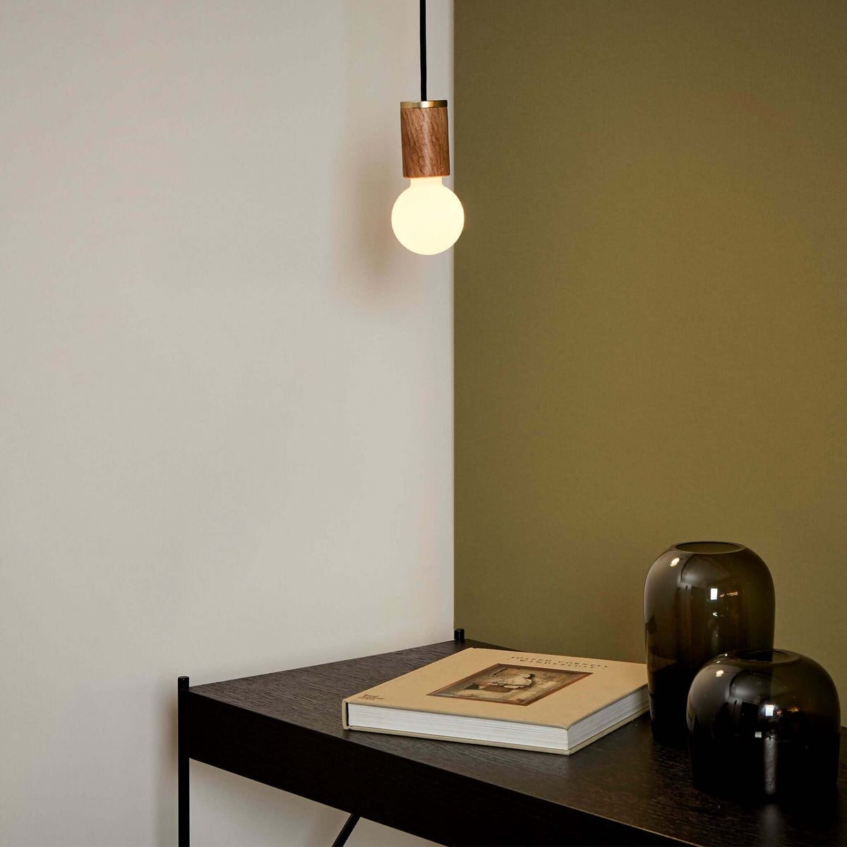 Tala Sphere II Pendant Light in Walnut
