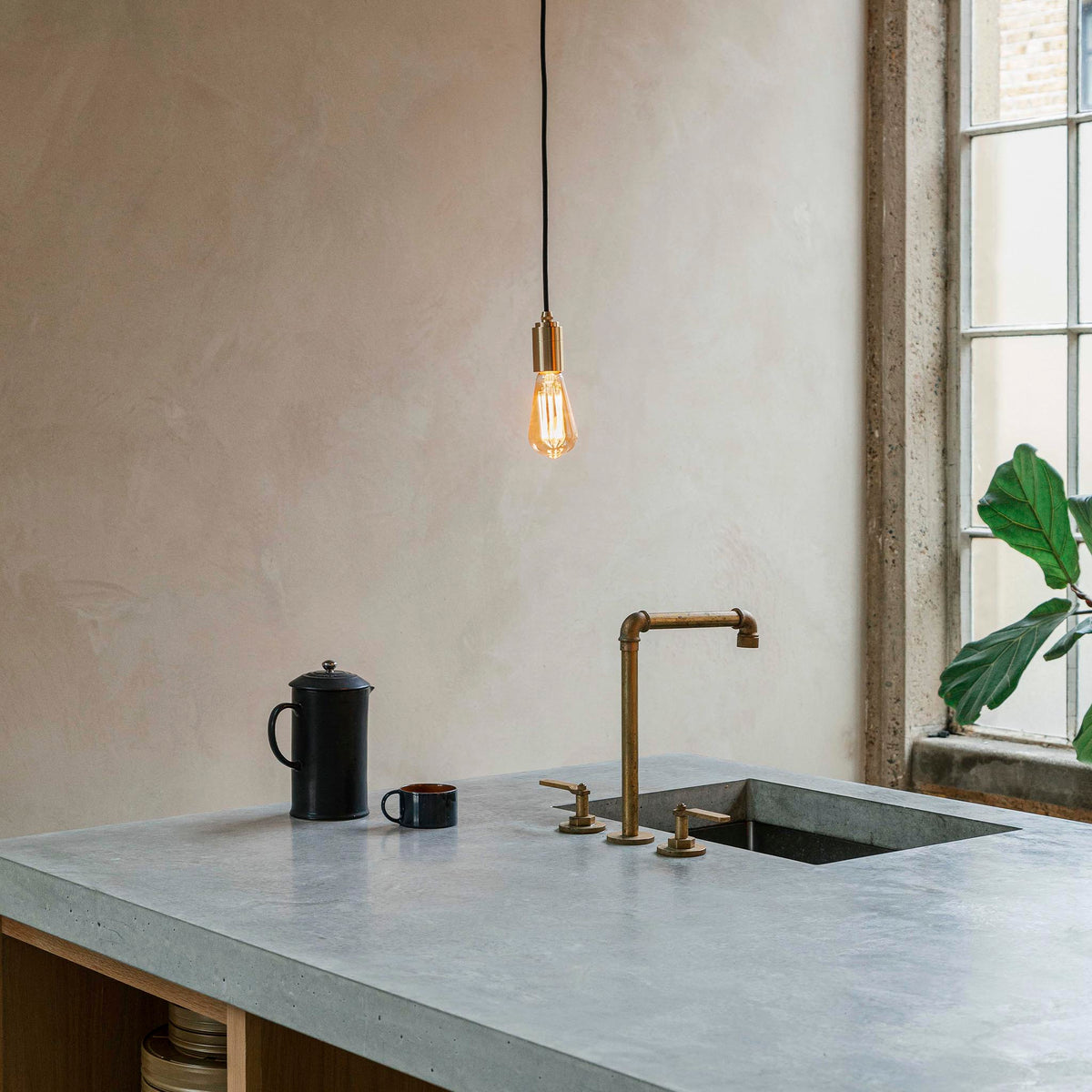 Tala Squirrel Cage Pendant Light in Brass