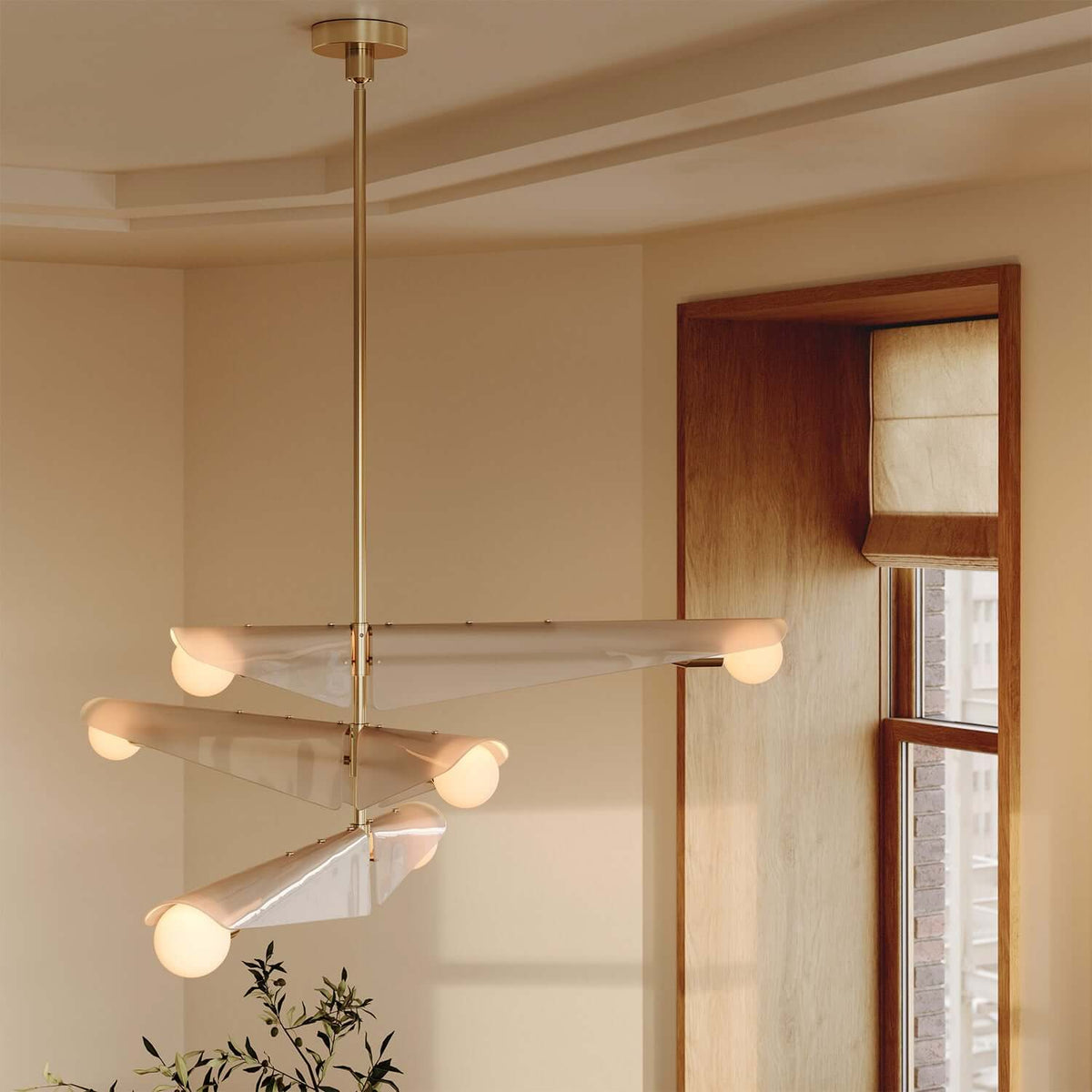 Tala Sycamore Chandelier 3 Tiers in Dusk Pink