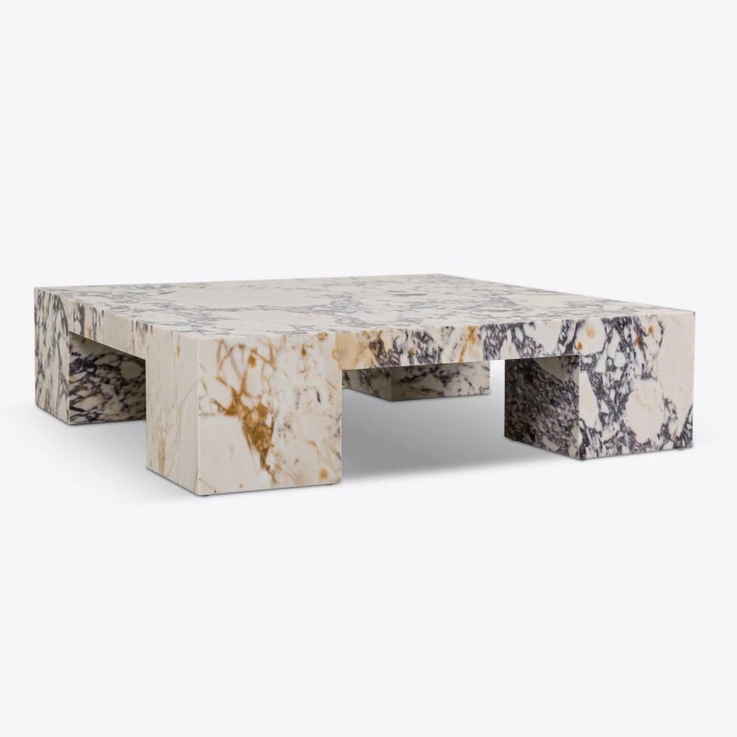 Pure White Lines Sydney Viola Marble Coffee Table