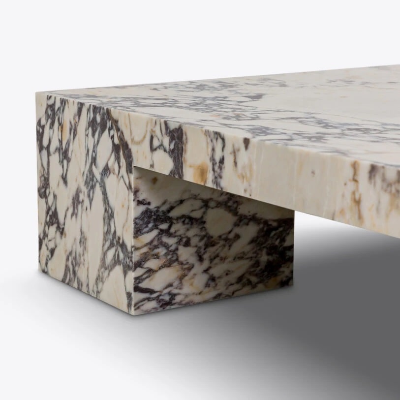 Pure White Lines Sydney Viola Marble Coffee Table