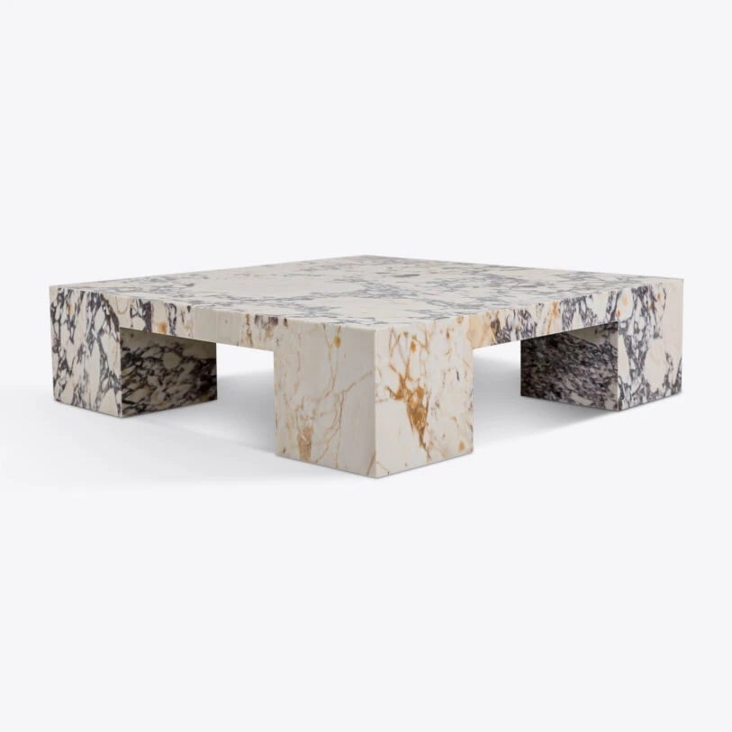 Pure White Lines Sydney Viola Marble Coffee Table
