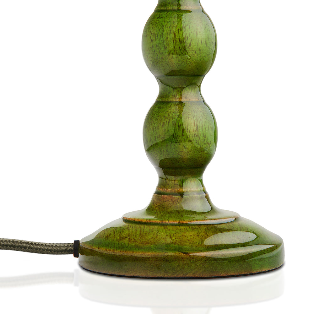Pooky - Bayou Table Lamp Base - Green Lacquered Wood