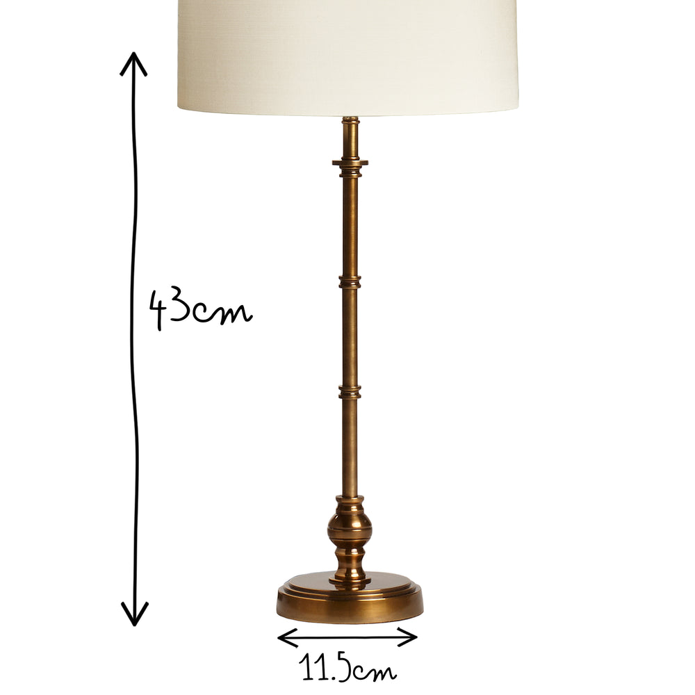 Pooky - Chukka Table Lamp Base - Antiqued Brass