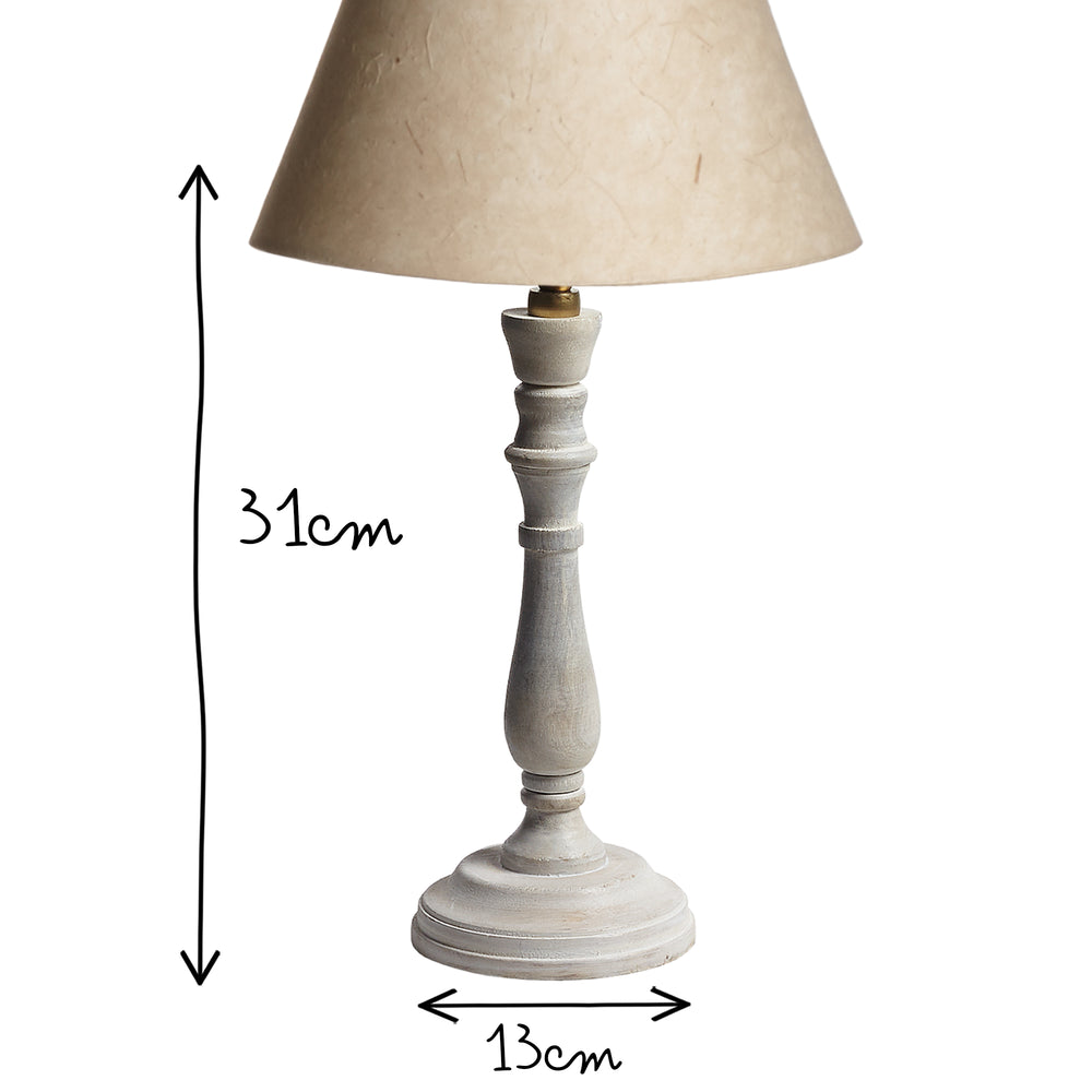 Pooky - Daisy Table Lamp Base - Natural Whitewash