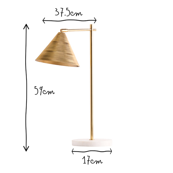 Pooky - Elijah Table Lamp - Brass and Marble