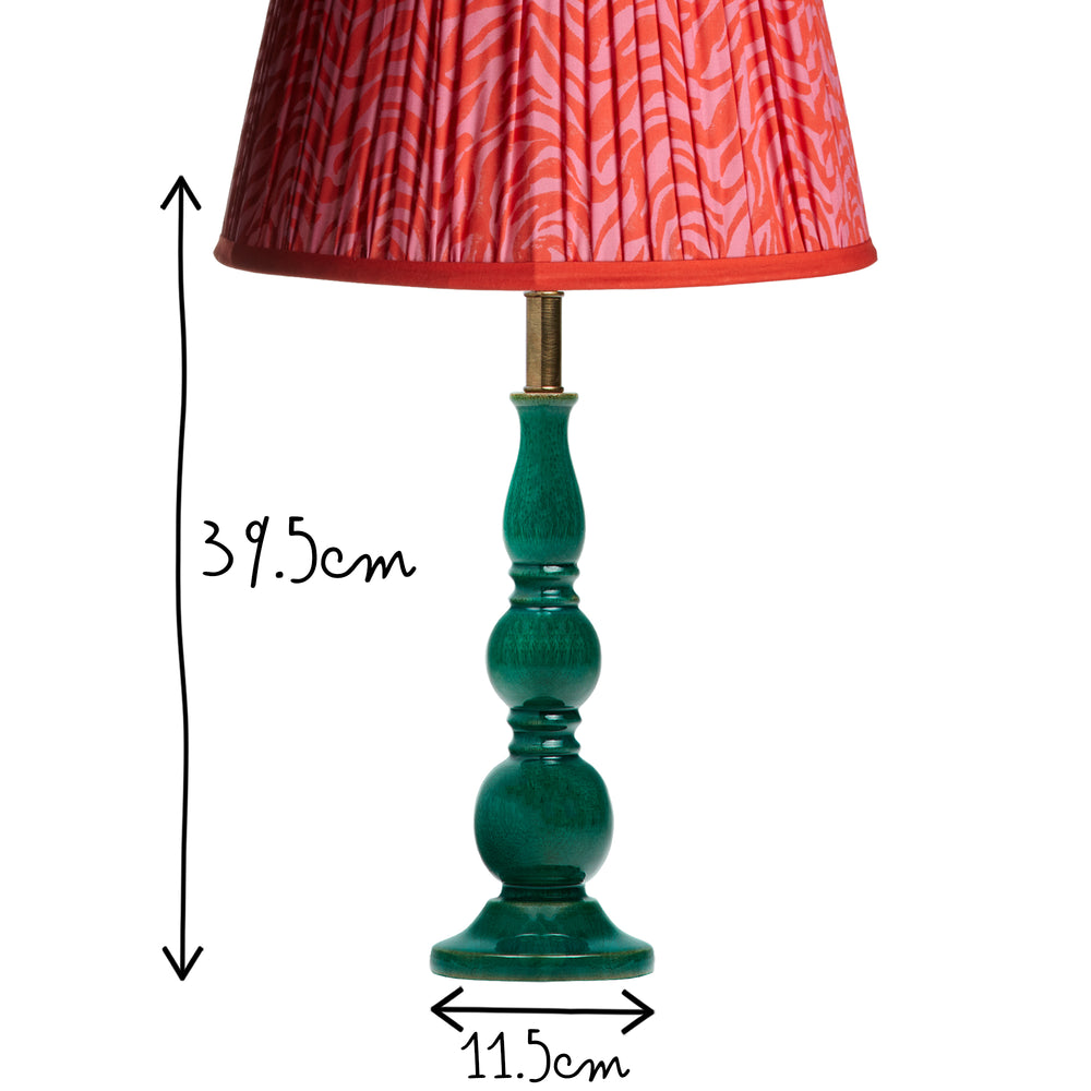Pooky - Kelpie Table Lamp Base - Turquoise Lacquered Wood