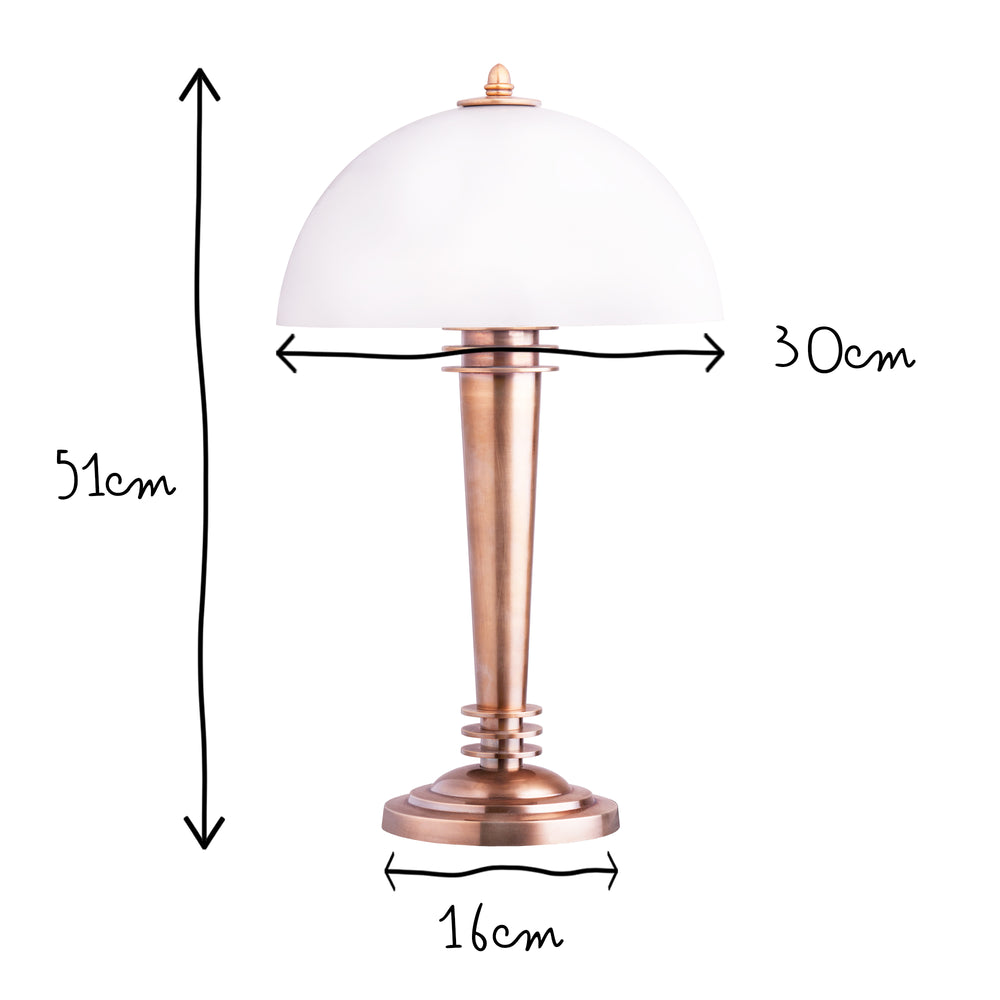 Pooky - Pietro Table Lamp - Brass and Glass