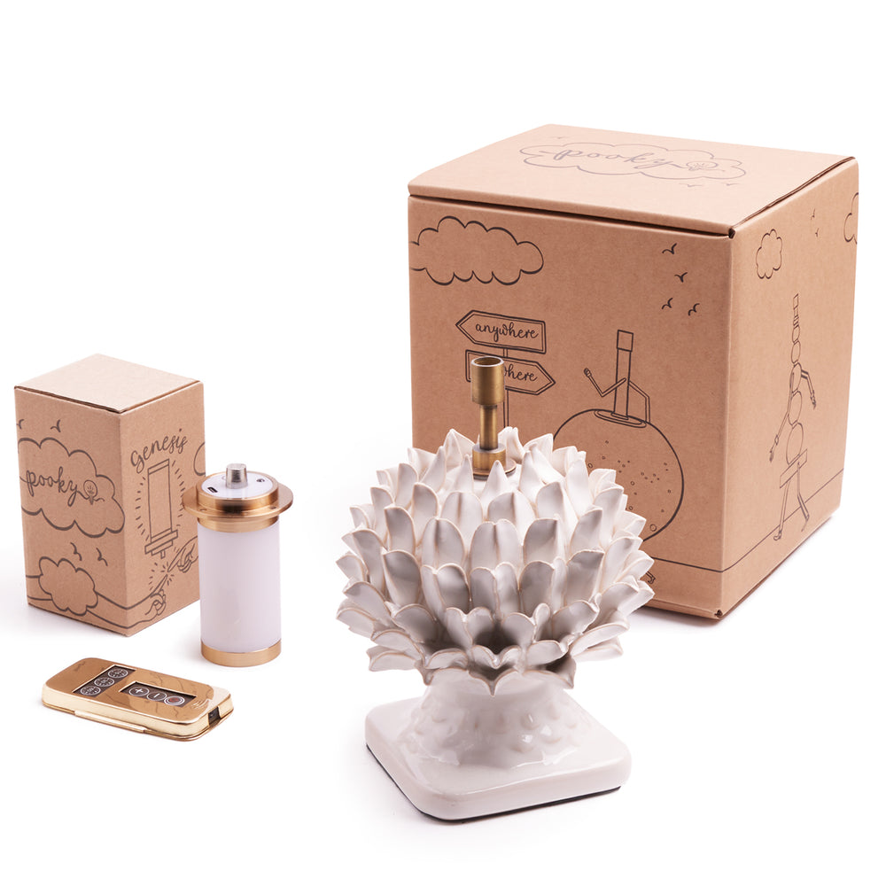 Pooky - Smaller Anetta Rechargeable Table Lamp Base - Stone