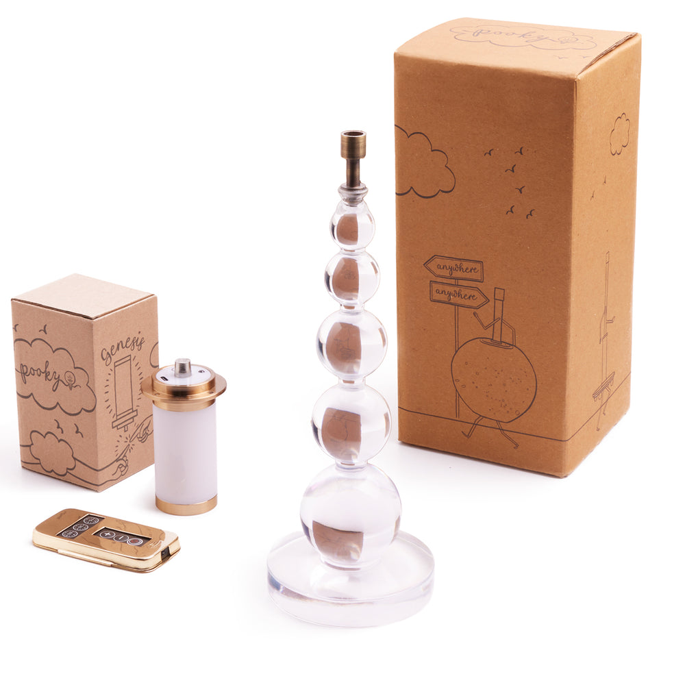 Pooky - Tiny Aurora Rechargeable Table Lamp Base - Clear